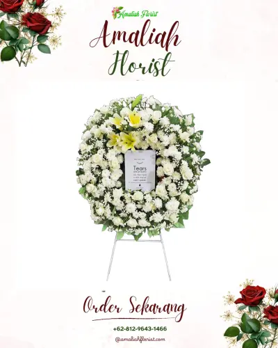 Krans Bunga Duka Cita di Rumah Duka Santo Michael (rs Antonius)